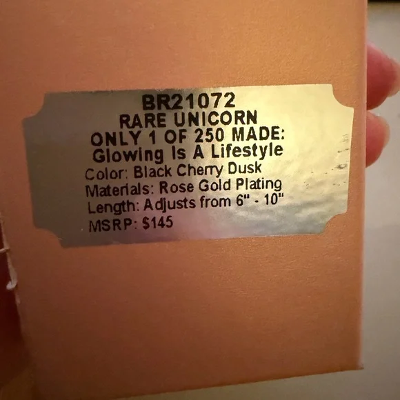 🚨SOLD🚨 RARE UNICORN Bomb Party Bracelet - Picture 2 of 2